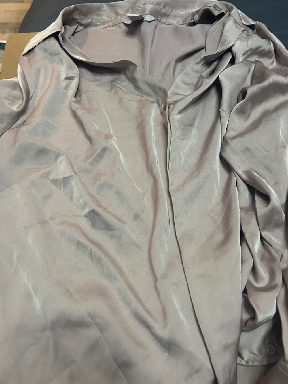 H&M Dusty Mauve Satin Blouse